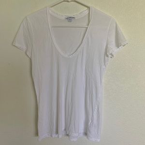 James Perse Scoop Neck T-Shirt. 100% Cotton.